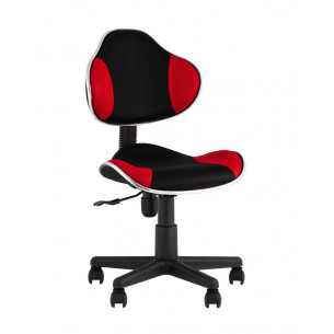 офисное QZY черно-красный крестовина пластик черный