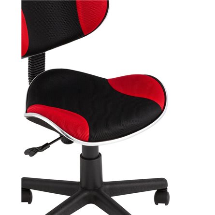 офисное QZY черно-красный крестовина пластик черный