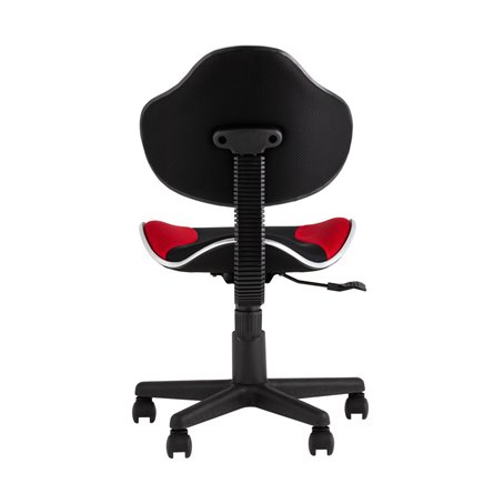 офисное QZY черно-красный крестовина пластик черный