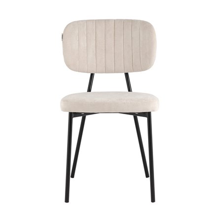 обеденный Ханна велюр бежевый ножки из металла черные