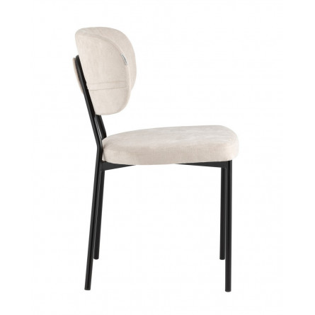 обеденный Ханна велюр бежевый ножки из металла черные