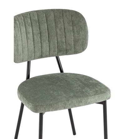 обеденный Ханна велюр зеленый ножки из металла черные