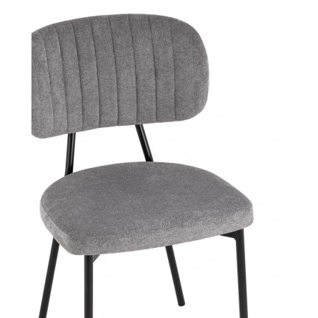 обеденный Ханна велюр серый ножки из металла черные