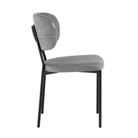 обеденный Ханна велюр серый ножки из металла черные