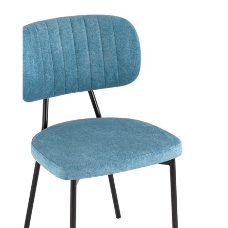 обеденный Ханна велюр синий ножки из металла черные