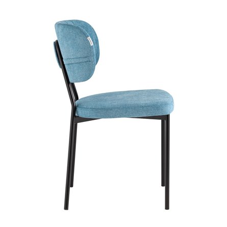 обеденный Ханна велюр синий ножки из металла черные