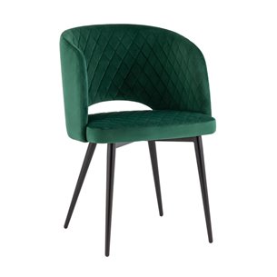 Дарелл мягкое обивка велюр зелёный ножки металл