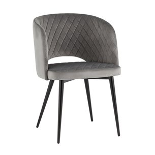 Дарелл мягкое обивка велюр серый ножки металл