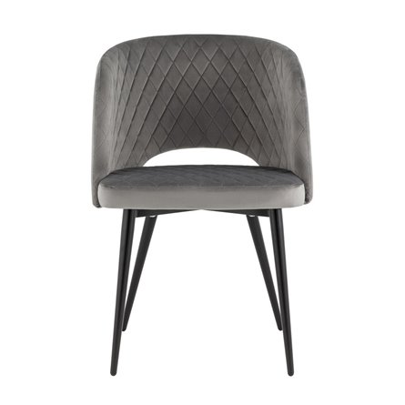 Дарелл мягкое обивка велюр серый ножки металл