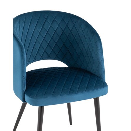 Дарелл мягкое обивка велюр синий ножки металл