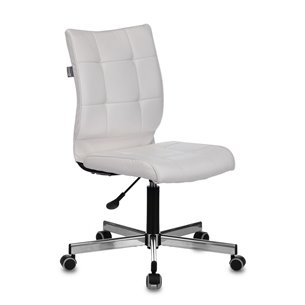 офисное Бюрократ CH-330M белый Lincoln 100 без подлокотников эко.кожа крестовина металл хром