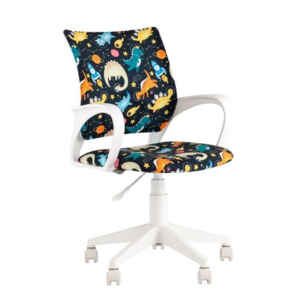 детское Бюрократ BUROKIDS 1 W мультиколор космозавры крестовина пластик белый