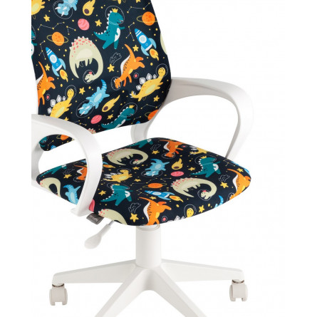 детское Бюрократ BUROKIDS 1 W мультиколор космозавры крестовина пластик белый