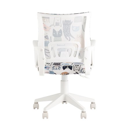 детское Бюрократ BUROKIDS 1 W мультиколор коты крестовина пластик белый