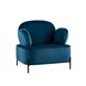Кэнди с подлокотниками велюр синий