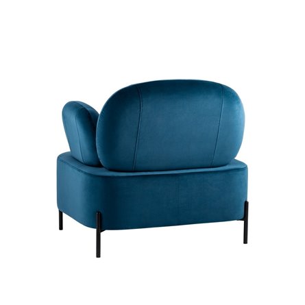 Кэнди с подлокотниками велюр синий