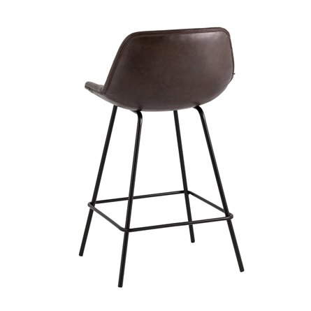 Деймон экокожа коричневый ножки черные металл