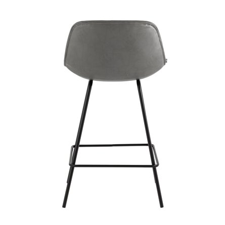 Деймон обивка серая экокожа, ножки черные металл