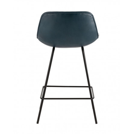 Деймон обивка из экокожи темно-синяя, ножки металл черные