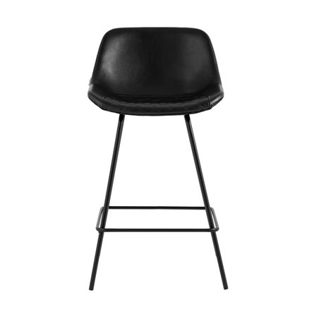 Деймон экокожа черный ножки черные металл