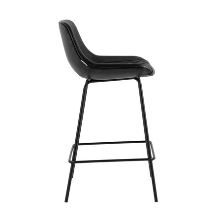 Деймон экокожа черный ножки черные металл