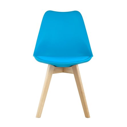 FRANKFURT NEW бирюзовый, сиденье из сочетания пластика и экокожи, ножки деревянные