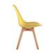 FRANKFURT NEW желтый, сиденье из сочетания пластика и экокожи, ножки деревянные FRANKFURT NEW желтый, сиденье из сочетания пластика и экокожи, ножки деревянные