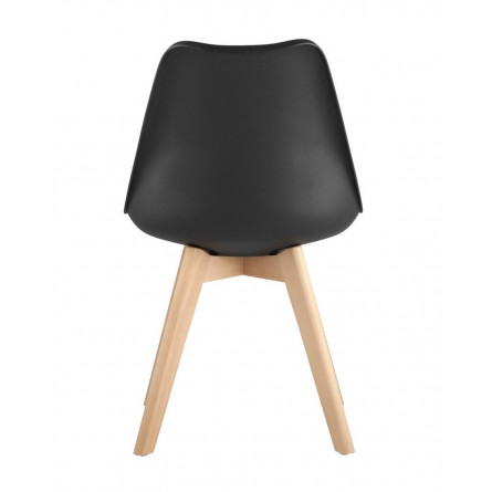 FRANKFURT NEW черный, сиденье из сочетания пластика и экокожи, ножки деревянные