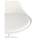 Tulip белый, ножка металлическая, сиденье и спинка из пластика, сидушка мягкая из экокожи Tulip белый, ножка металлическая, сиденье и спинка из пластика, сидушка мягкая из экокожи