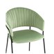 с подлокотниками Бруно велюр фисташковый ножки черные металл с подлокотниками Бруно велюр фисташковый ножки черные металл