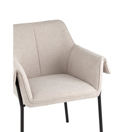 Бесс рогожка бежевый ножки металл черные