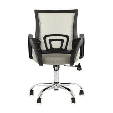 TopChairs Simple New офисное серое в обивке из текстиля с сеткой, механизм качания Top Gun