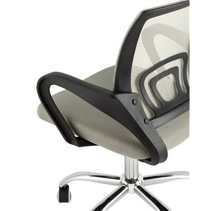 TopChairs Simple New офисное серое в обивке из текстиля с сеткой, механизм качания Top Gun