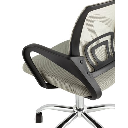 TopChairs Simple New офисное серое в обивке из текстиля с сеткой, механизм качания Top Gun