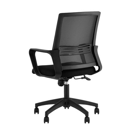 TopChairs Simplex офисное черный в обивке из текстиля с сеткой, механизм качания Top Gun