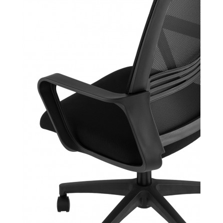 TopChairs Simplex офисное черный в обивке из текстиля с сеткой, механизм качания Top Gun