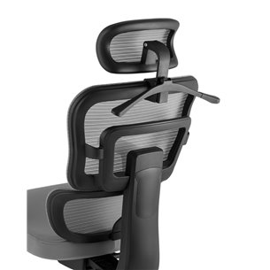 TopChairs Techno офисное серое, обивка из сетки и текстиля, механизм качания мультиблок
