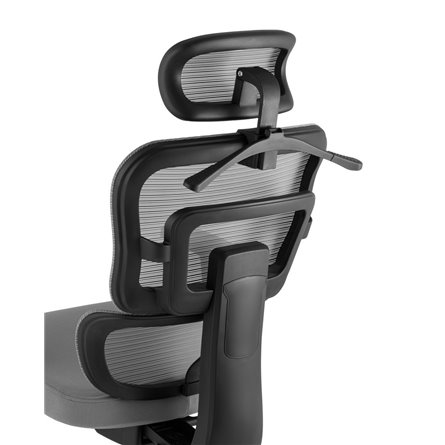 TopChairs Techno офисное серое, обивка из сетки и текстиля, механизм качания мультиблок