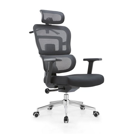 TopChairs Techno офисное черное, обивка из сетки и текстиля, механизм качания мультиблок