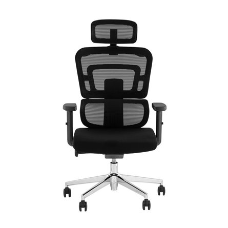 TopChairs Techno офисное черное, обивка из сетки и текстиля, механизм качания мультиблок