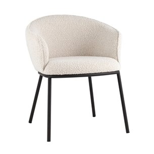 Дон с подлокотниками бежевый тканевая обивка, металлические ножки