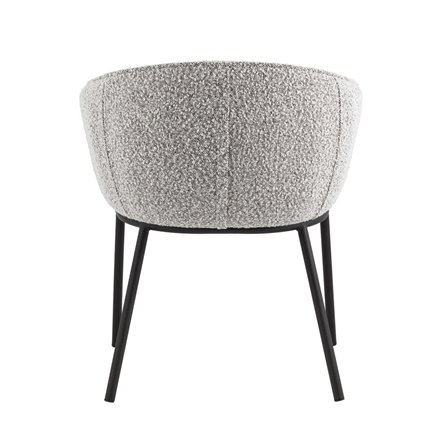 Дон с подлокотниками серый тканевая обивка, металлические ножки