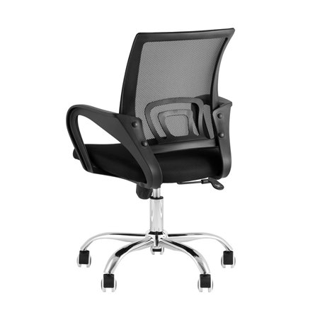 TopChairs Simple New офисное черный в обивке из текстиля с сеткой, механизм качания Top Gun