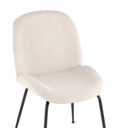 Beetle бежевый, металлический каркас, бархатная обивка, черные ножки