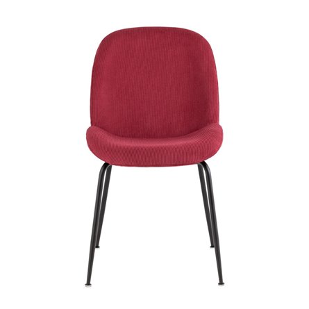 Beetle красный, металлический каркас, бархатная обивка, черные ножки