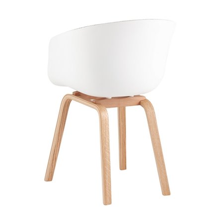 LIBRA SOFT серое, пластик, мягкое сиденье, съемная подушка, ножками из массива бука