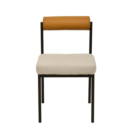 Балла бежевый, сиденье ткань букле, спинка в форме валика экокожа