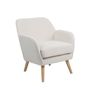 Ричи белый мягкое ткань тедди ножки массив дерева