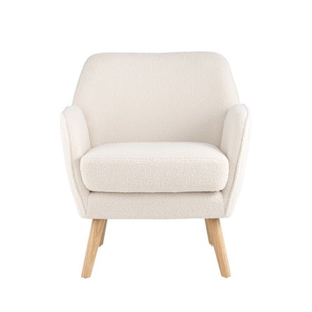 Ричи белый мягкое ткань тедди ножки массив дерева