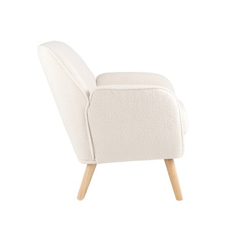 Ричи белый мягкое ткань тедди ножки массив дерева